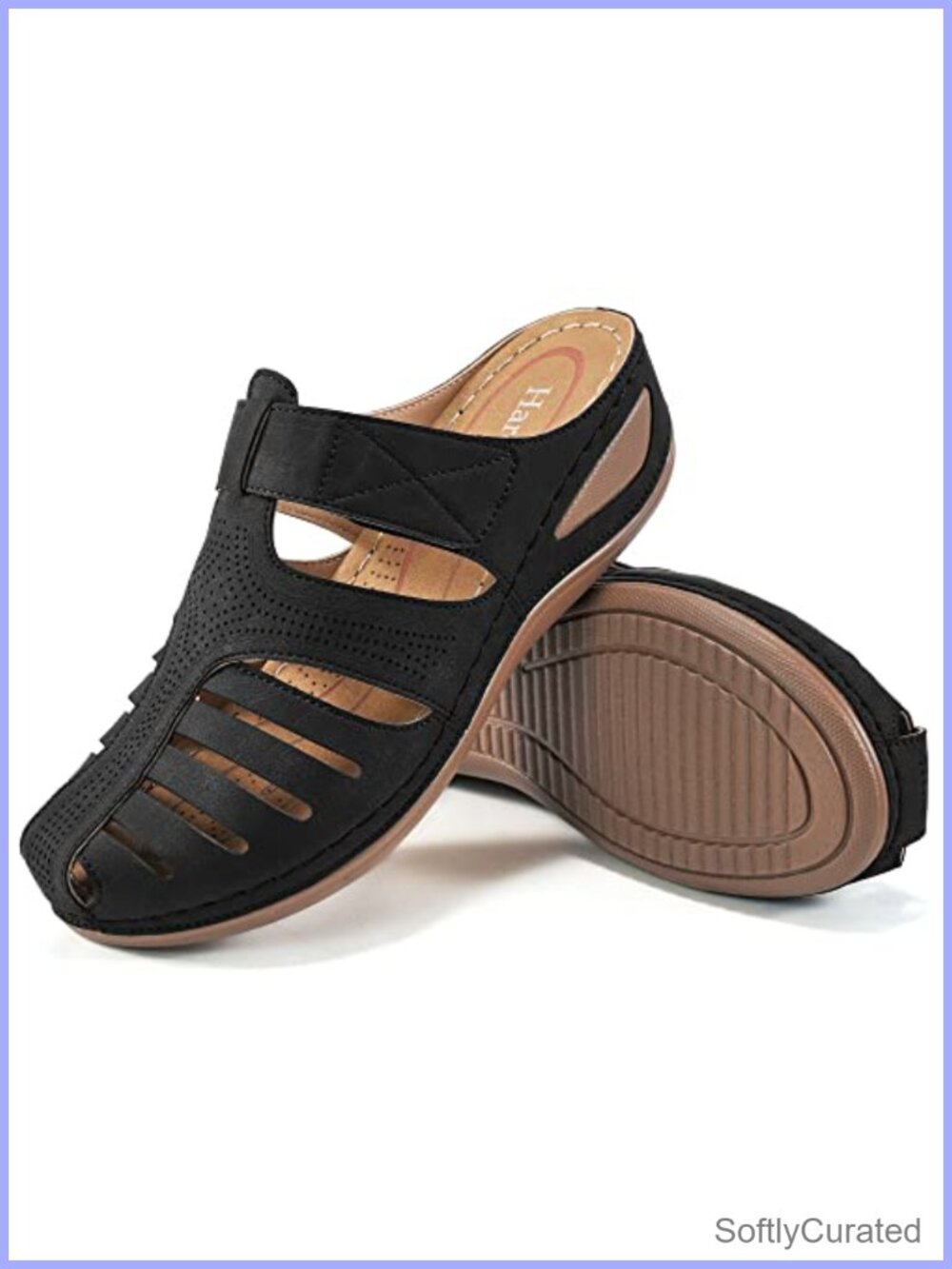 Women's Closed Toe Clog Mules with Memory Foam & Non-Slip Sole